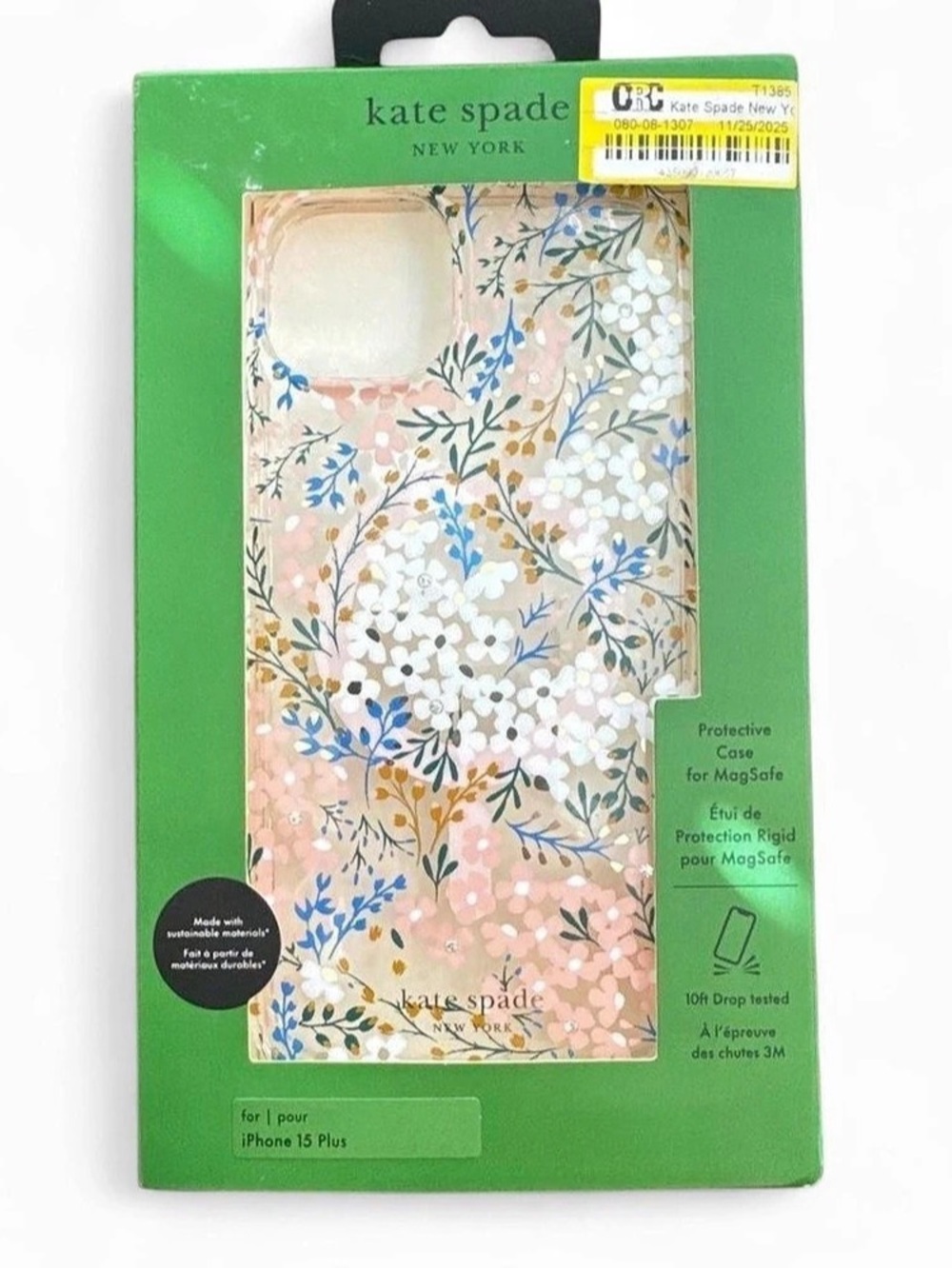 Kate Spade Multi-Floral MagSafe iPhone 15 Plus Case New